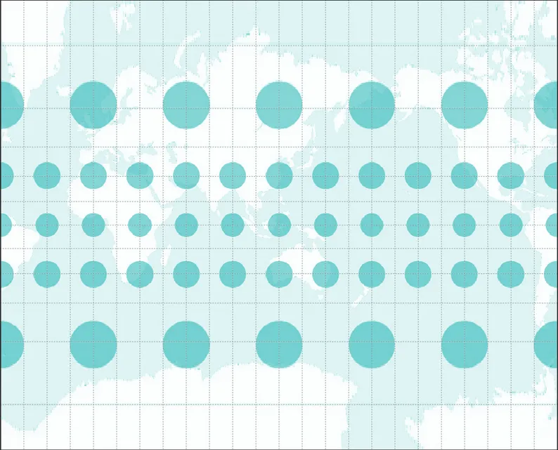 Conformal map projection with its Tissot’s indicatrix