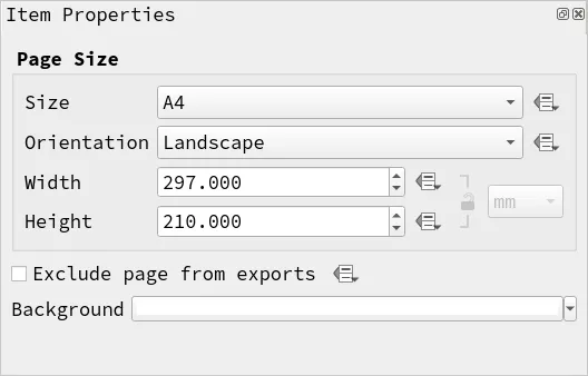 Setting the page size and background