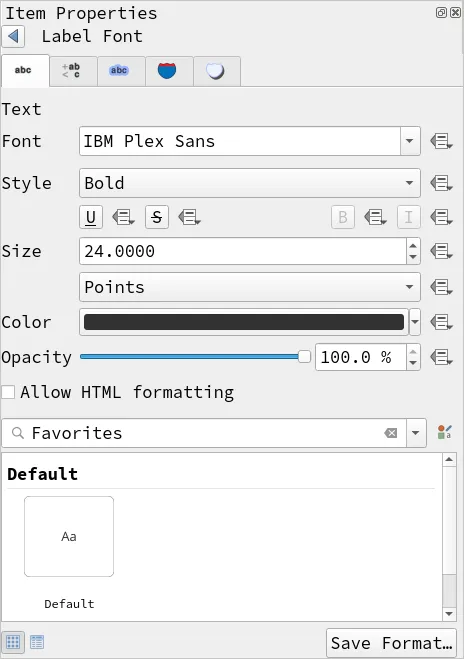 Editing font properties