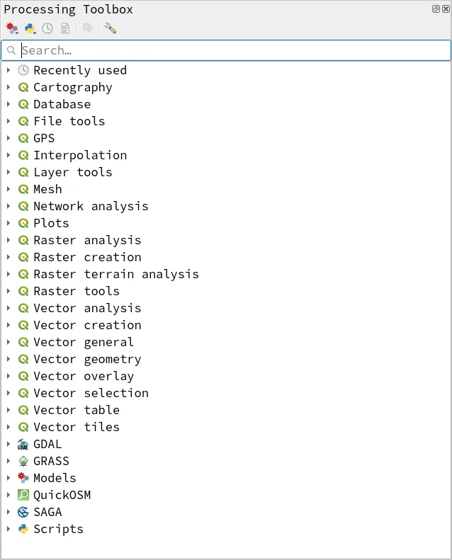 The Processing Toolbox