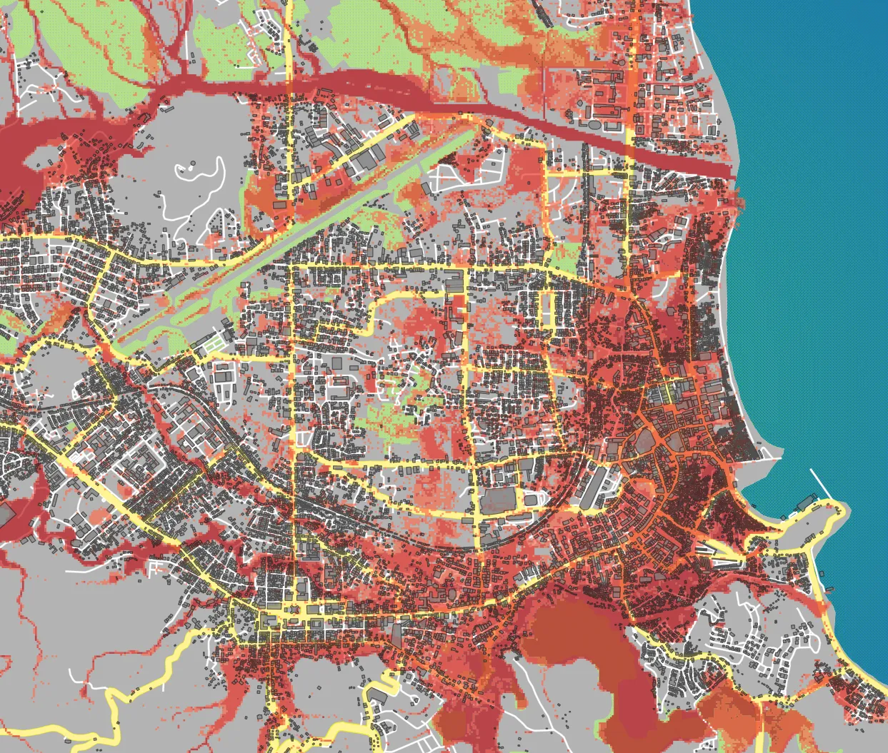 Output for Exercise 3.2. Showing different features at different zoom levels