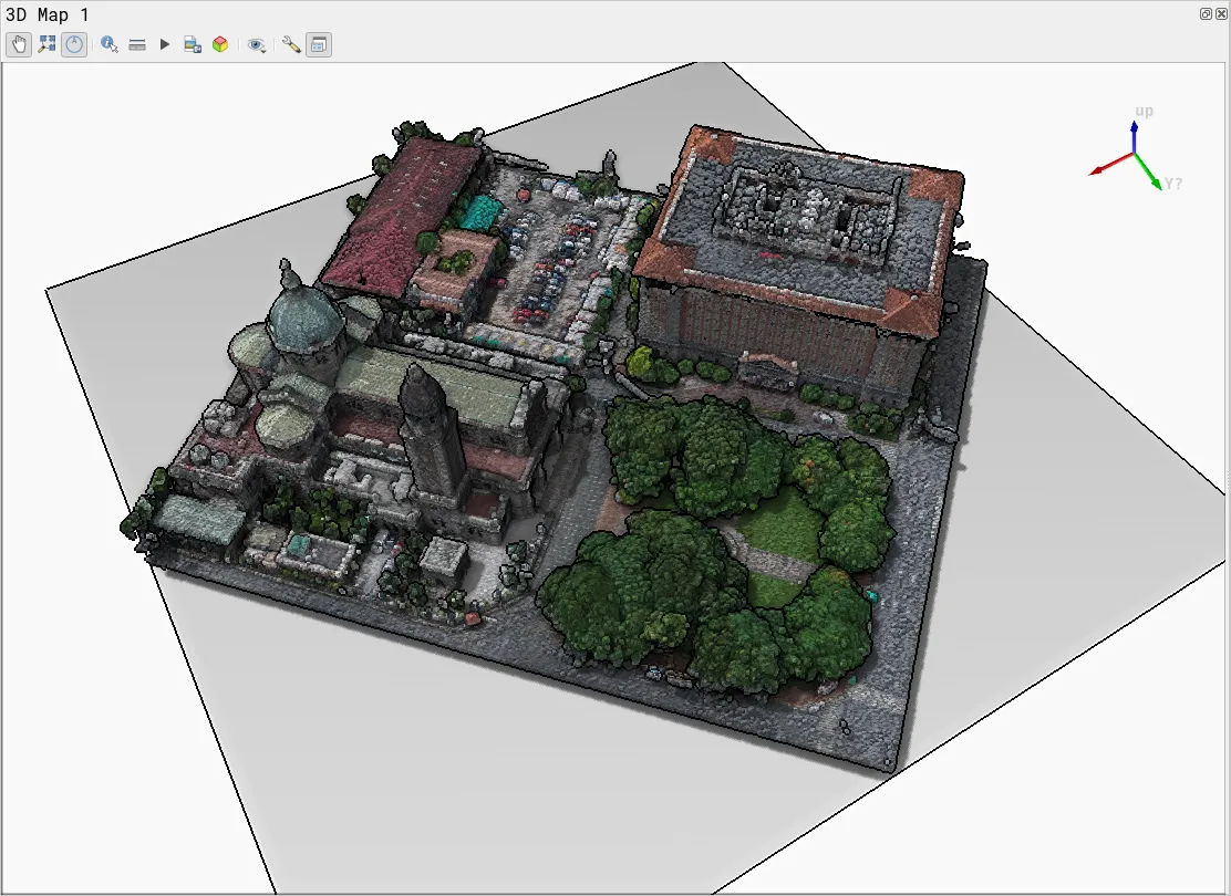 Output for Exercise 4.2. Visualizing point clouds in QGIS