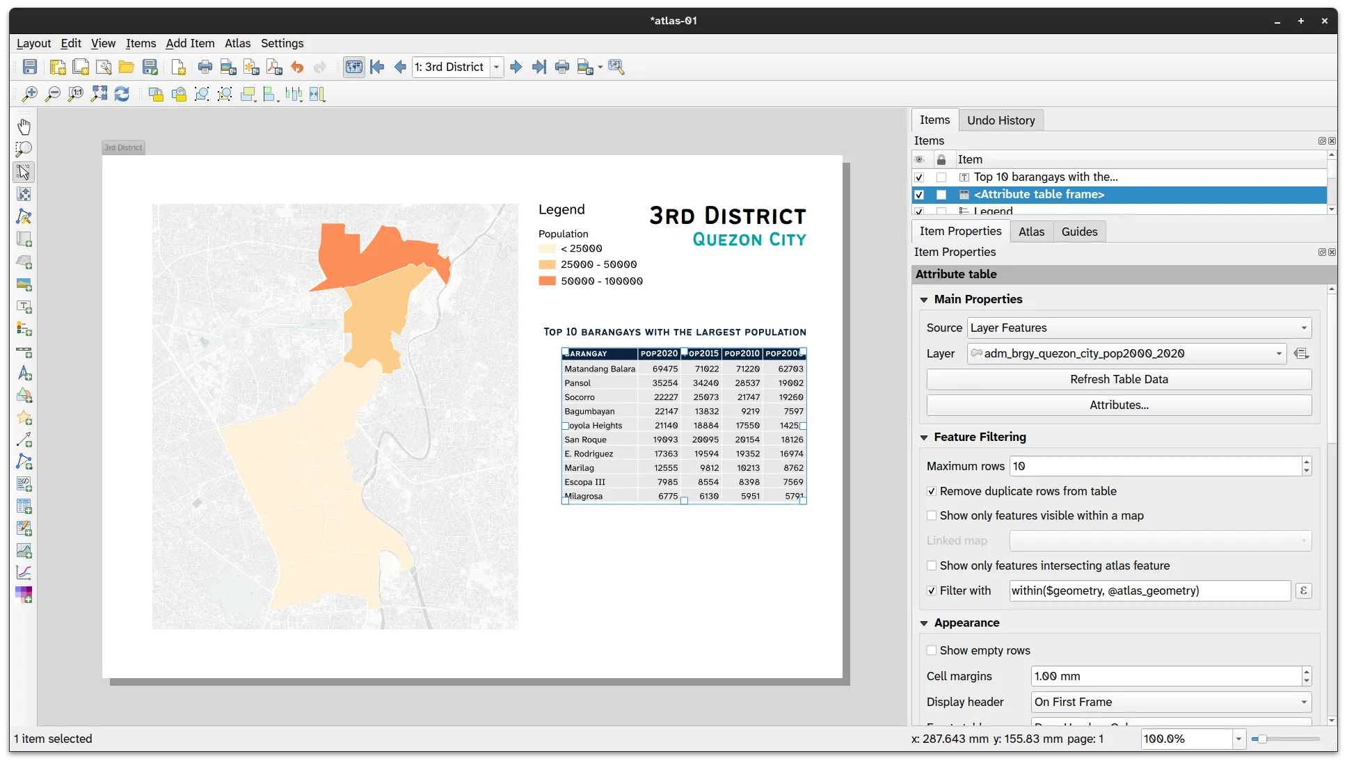 Atlas with data-defined table