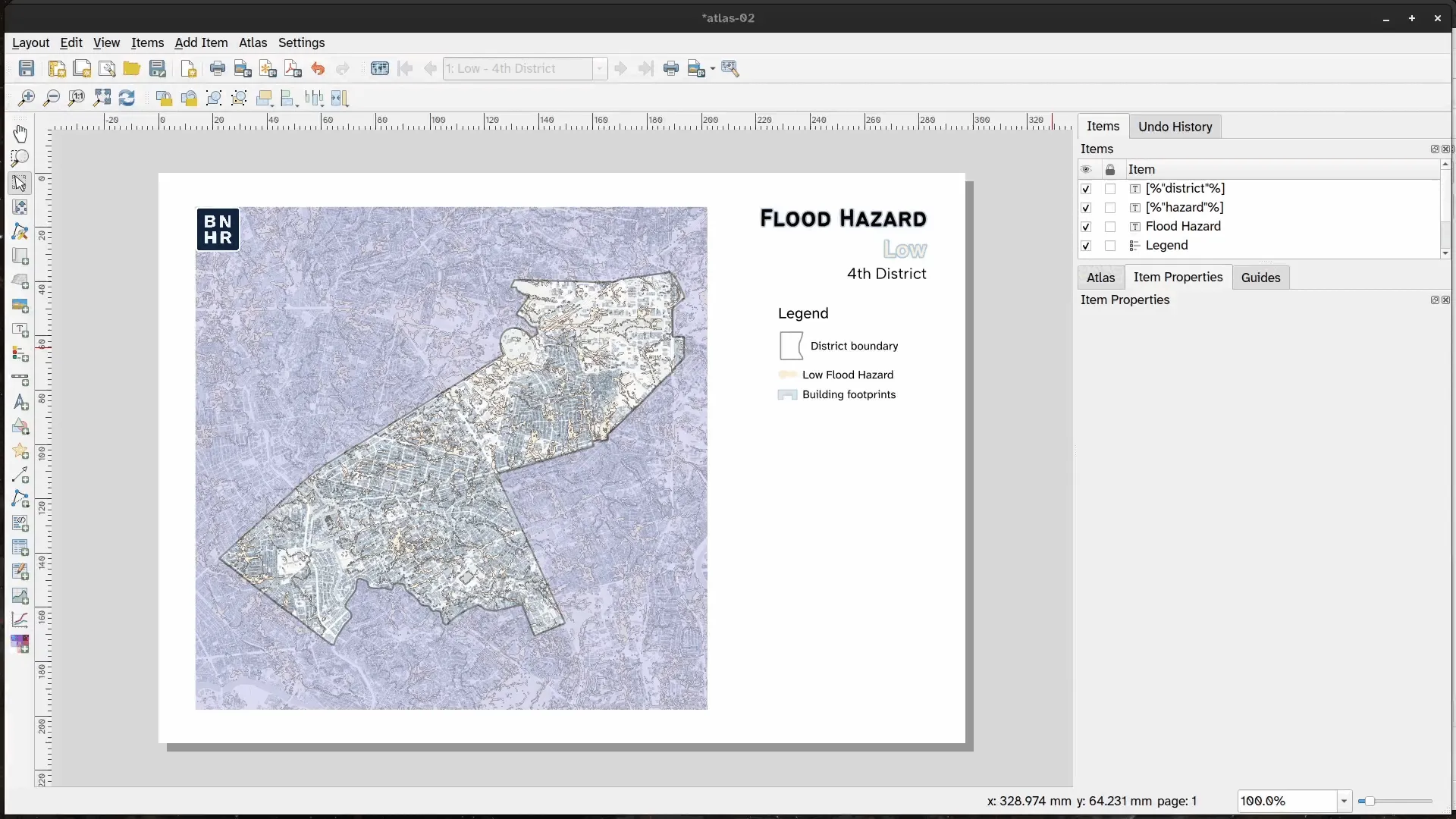 Output of 3.2. Mapping flood hazard levels for one district in Quezon City