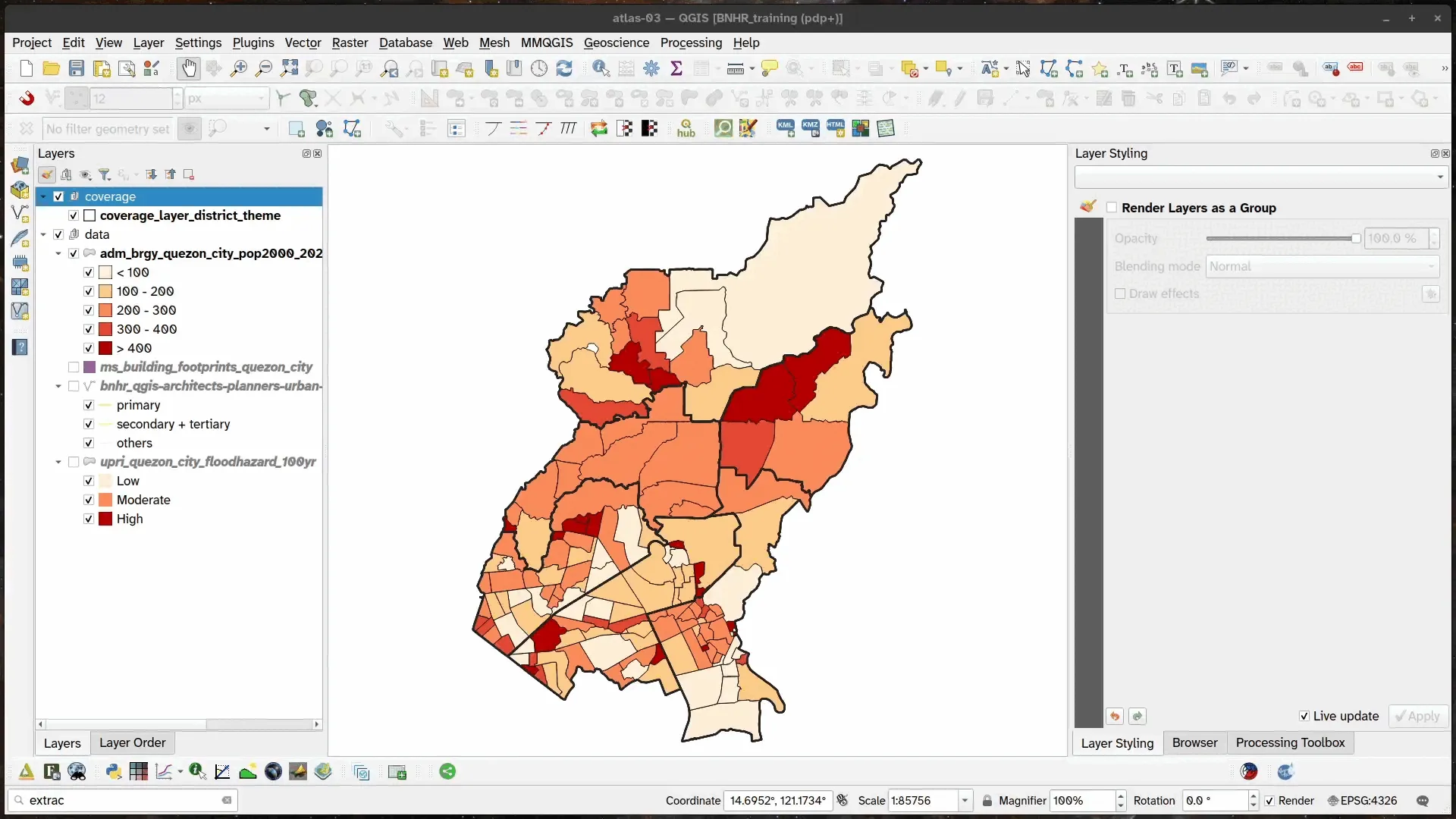 Layers loaded and styled