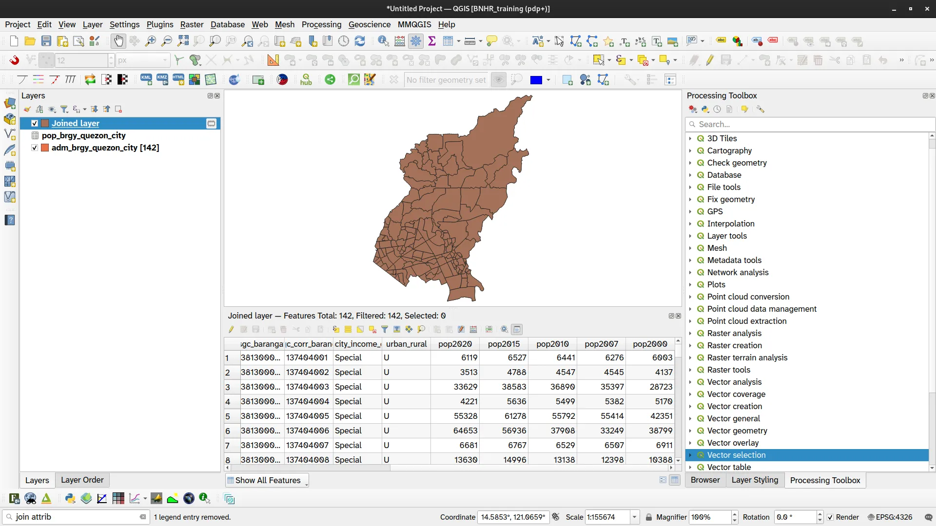 Output of Join attributes by field value