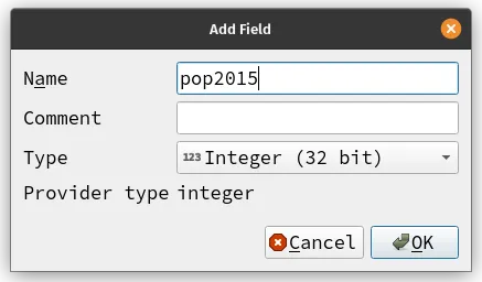 Add new pop2015 field