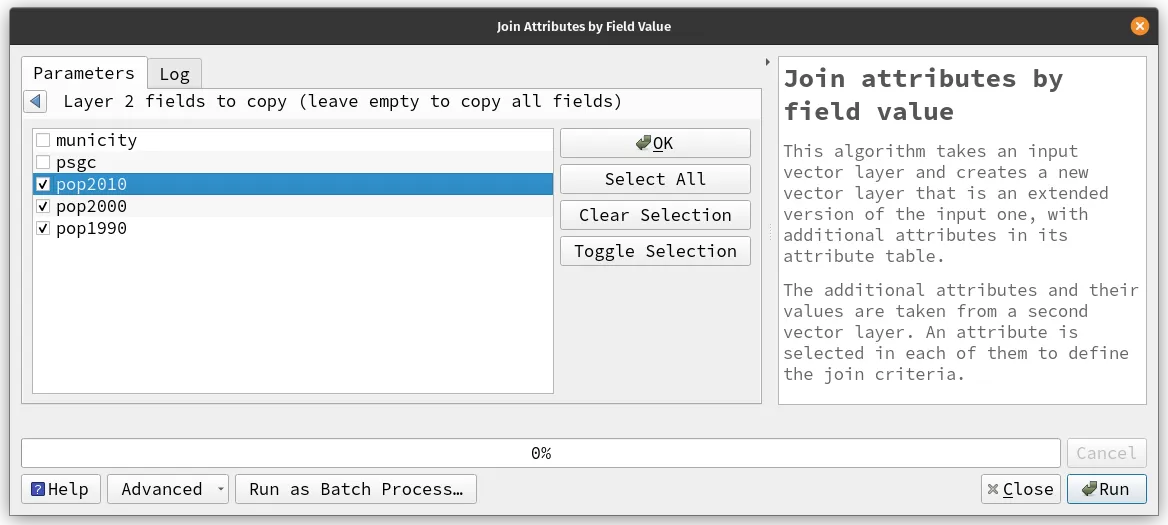 Layer 2 fields to copy parameters