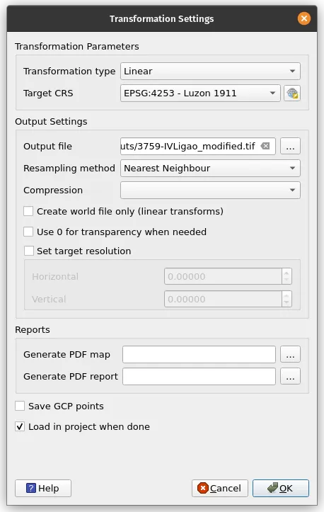 GCP table panel