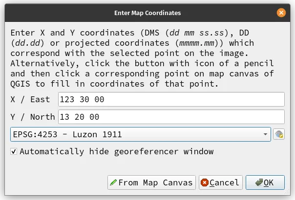 GCP table panel