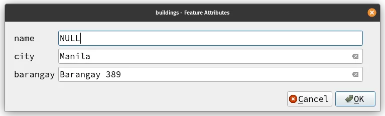New building attributes automatically filled
