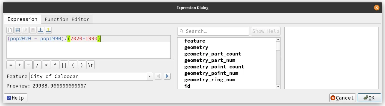 Computing for the annual average change in population from 1990 to 2020