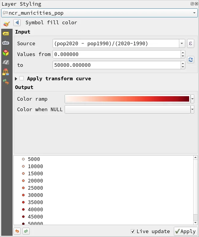 Fill color using the Assistant