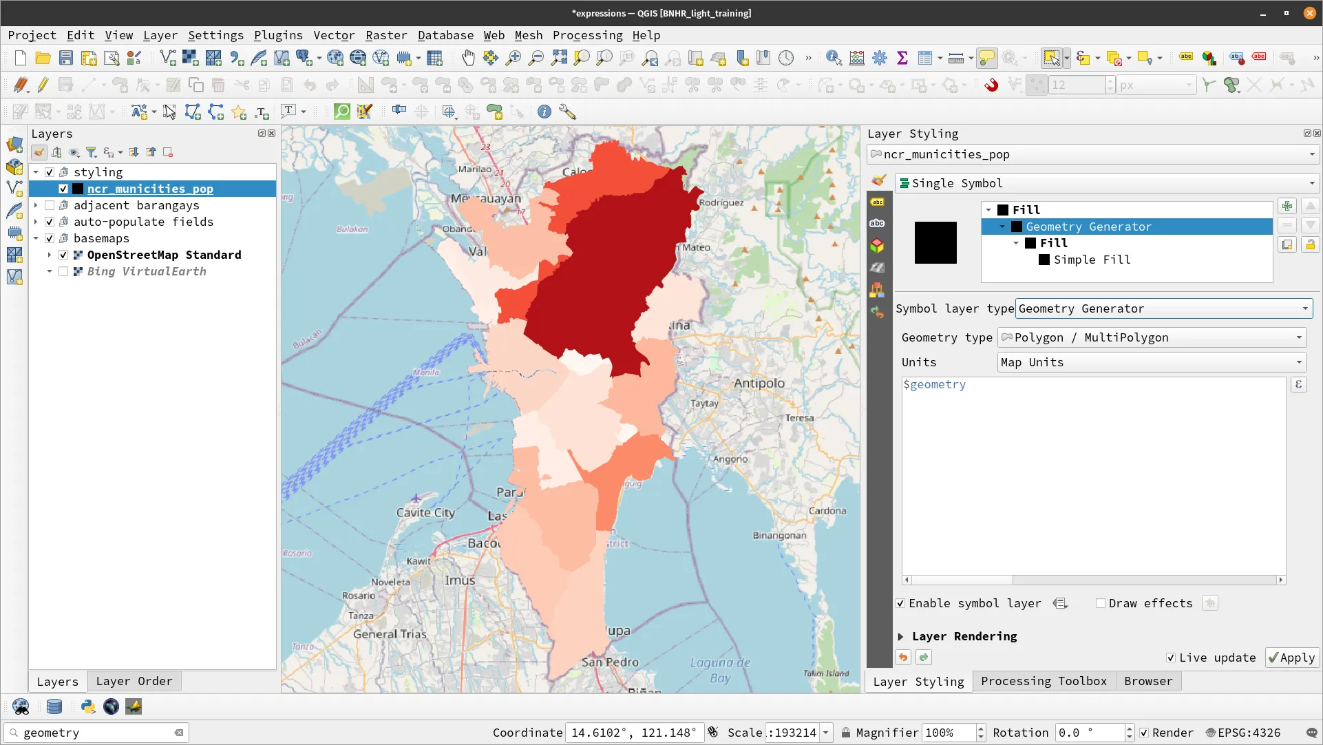 Changing symbol type to geometry generator