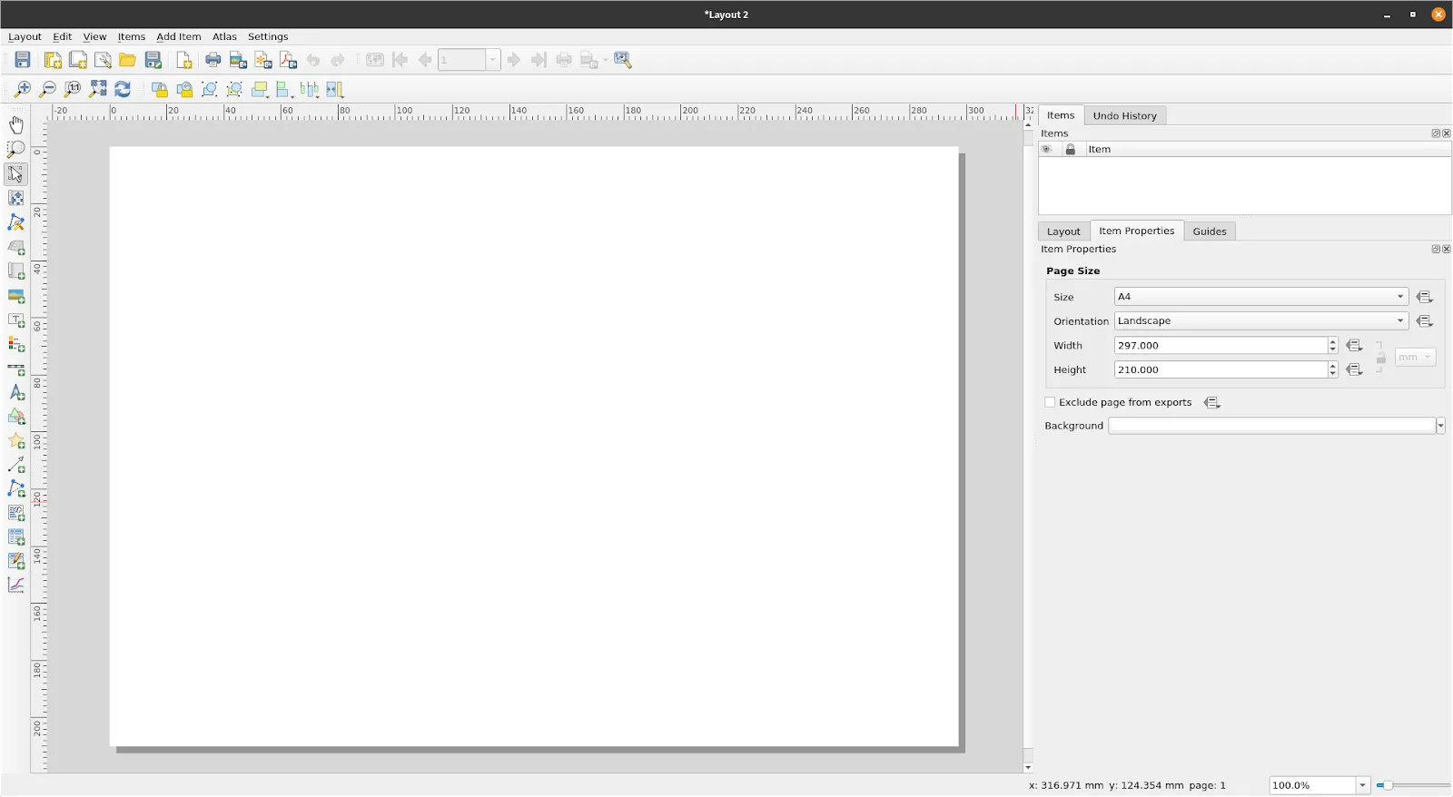 Page properties options