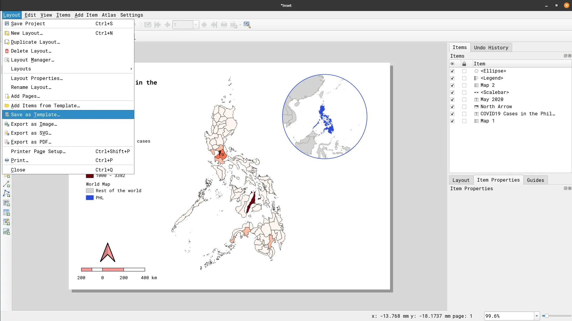 Saving as a layout template