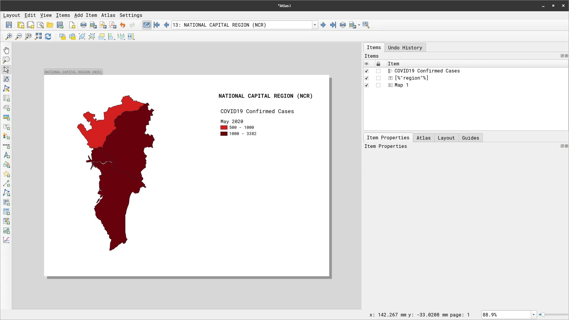 Map legend showing only the legend items visible in the atlas