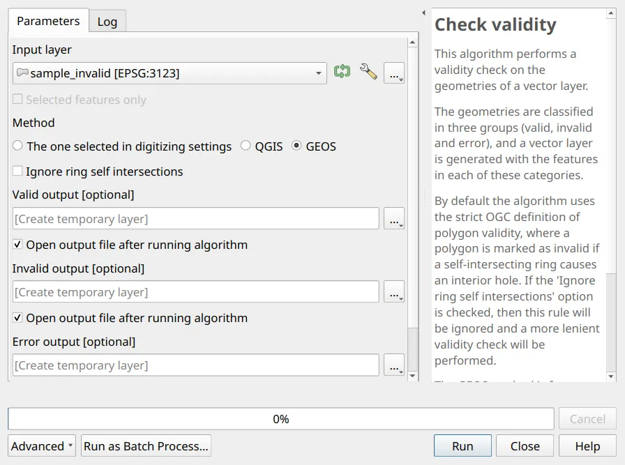 The Check validity algorithm