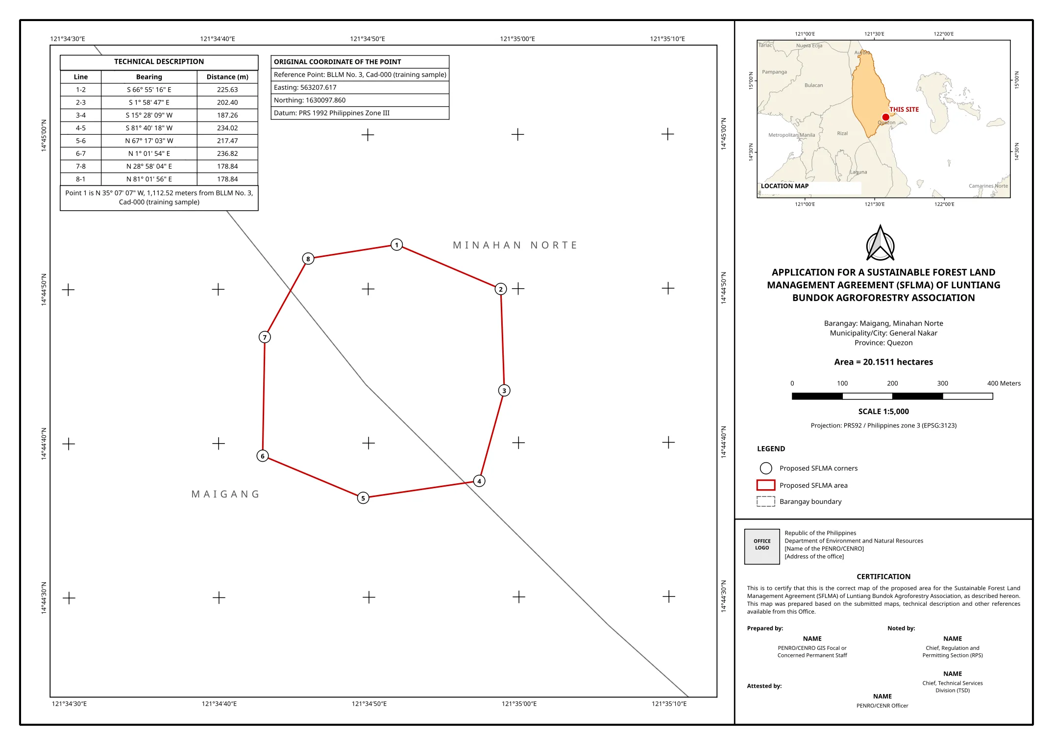 The map of the second application
