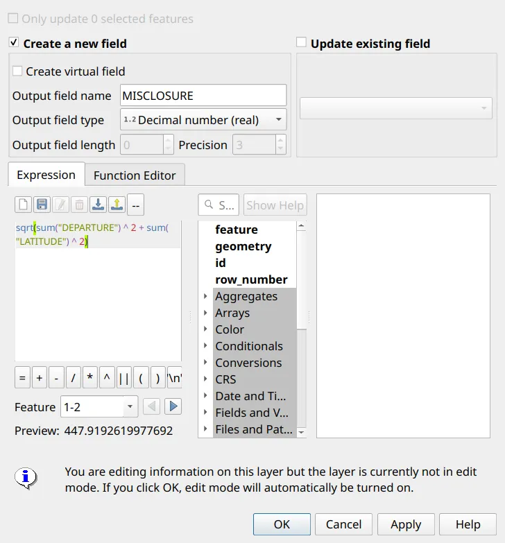 The misclosure of the returned technical description